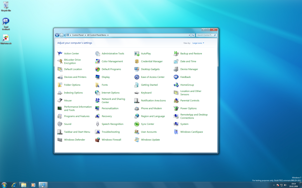 16 Windows 7 Build 7032 Screenshots